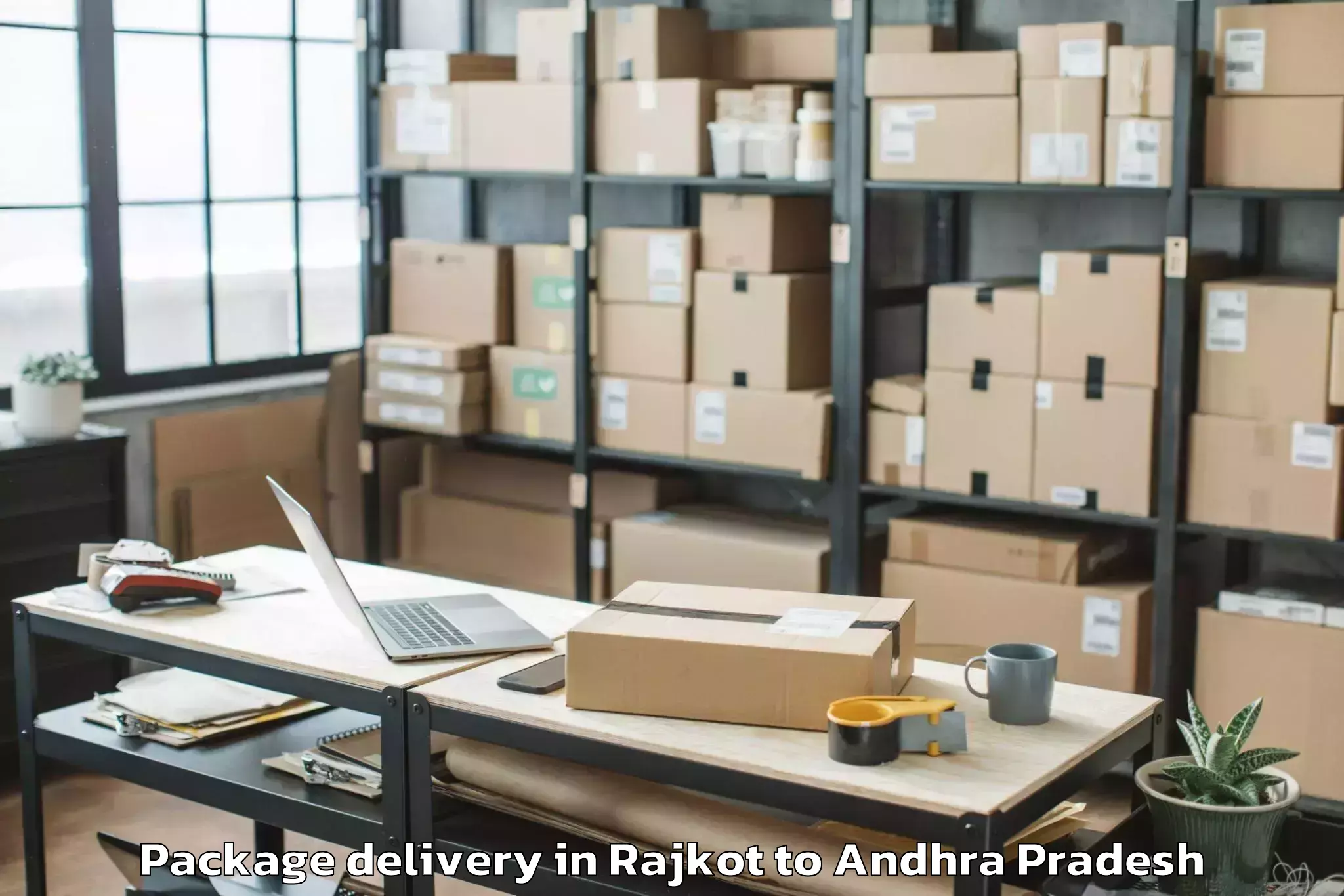 Quality Rajkot to Sunkara Palem Package Delivery